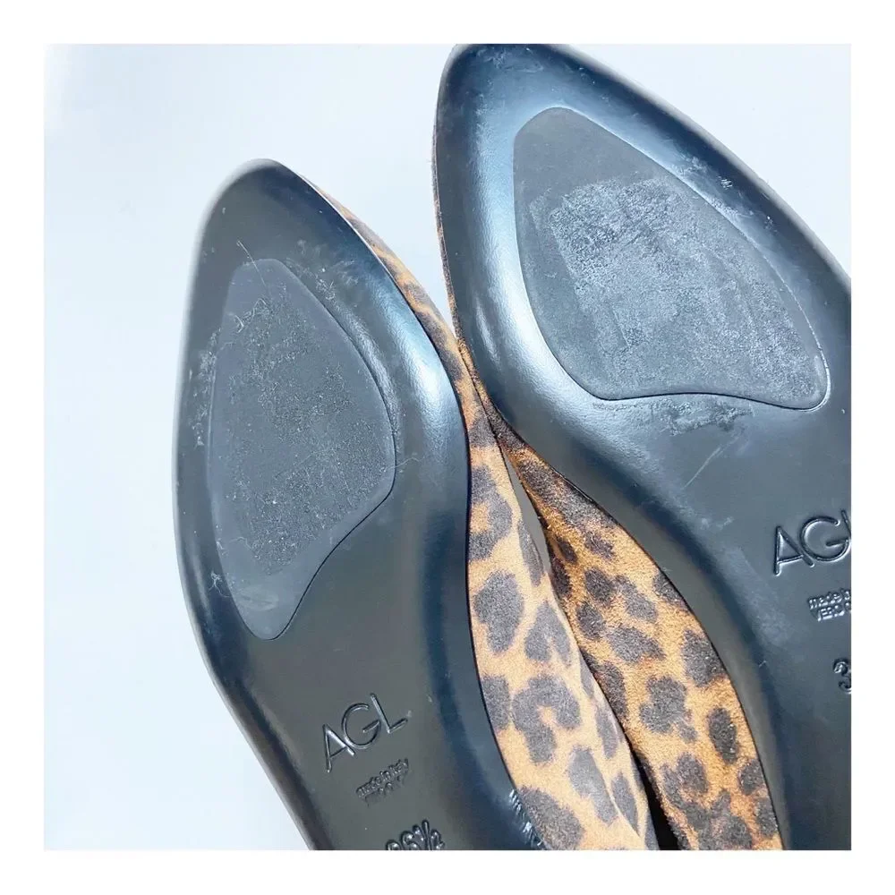 AGL Seraphina Animal Print Flat In Ghephard Cognac Leopard size EU36.5 US6